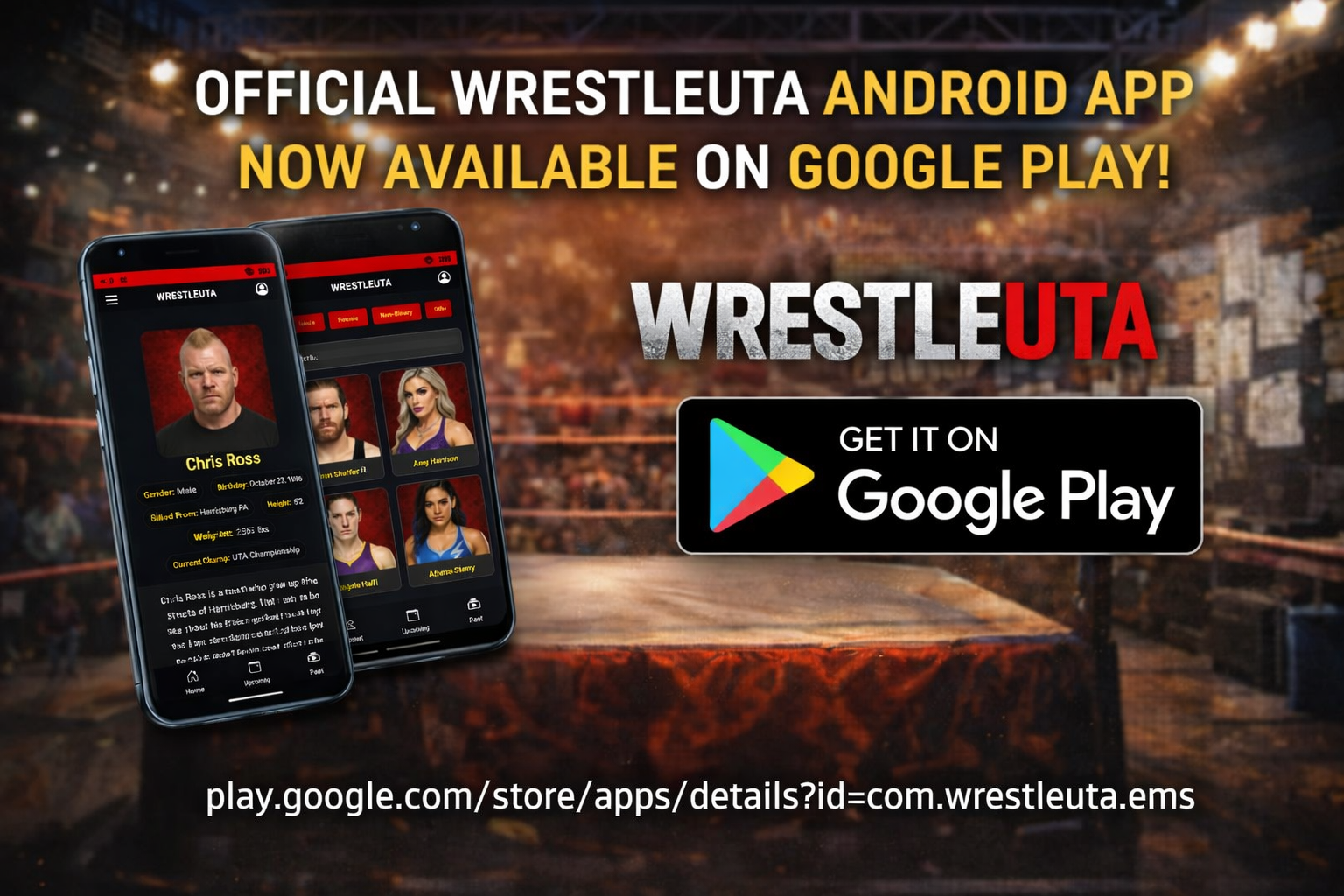 WrestleUTA Android Mobile Application Launches