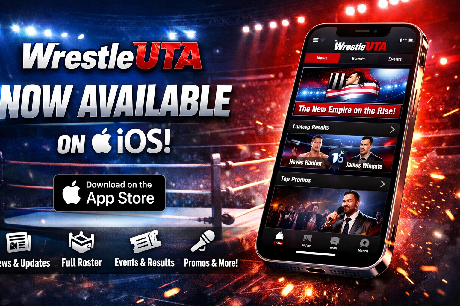 WrestleUTA is Now Available on iOS!